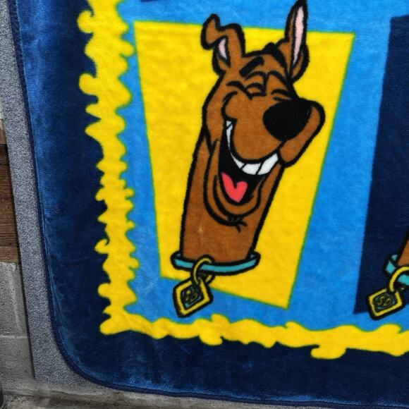 Vintage 2000s Scooby-Doo Plush Fleece Throw Blanket Cartoon Network 50”x60” HTF - Picture 5 of 11